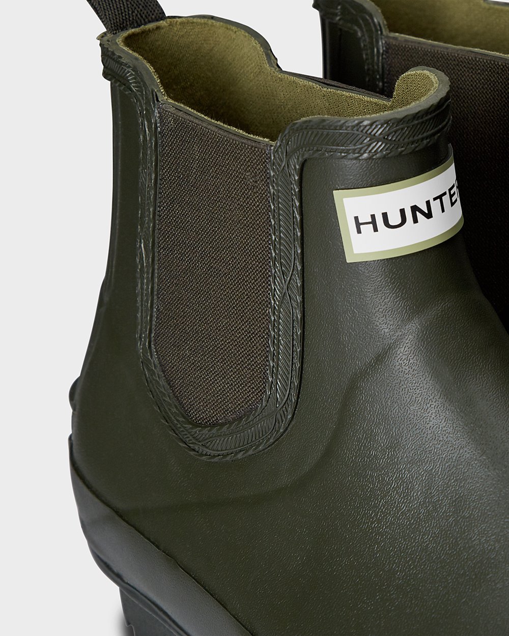 Mens Chelsea Boots - Hunter Norris Field (72MUPWEJL) - Dark Olive